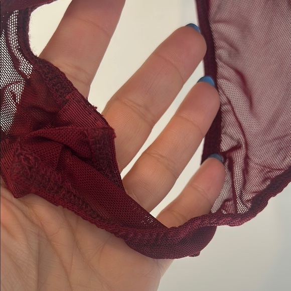 Lulu’s plunging v neck drape Sequin Burgundy One Piece bodysuit women’s medium - Picture 5 of 10